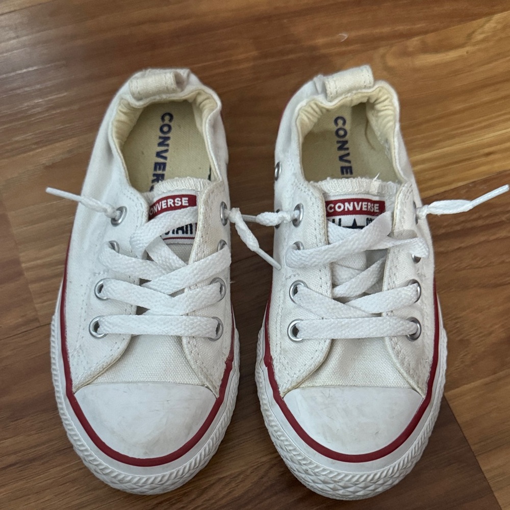 Converse Kids White and Red Sneakers